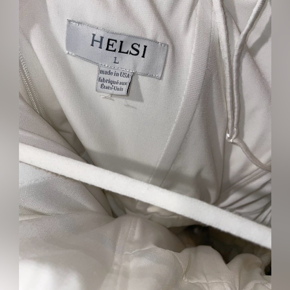 New! Helsi x Anthropologie Lyla White Sequin Rose Keyhole Column Maxi Dress🤍 Lrg - Picture 15 of 15